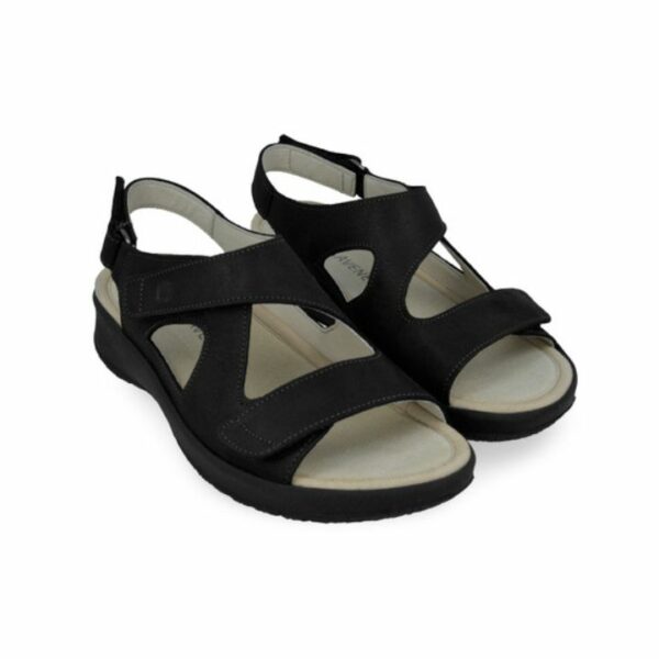 Klaveness Thea Sandal Black Waxed Women