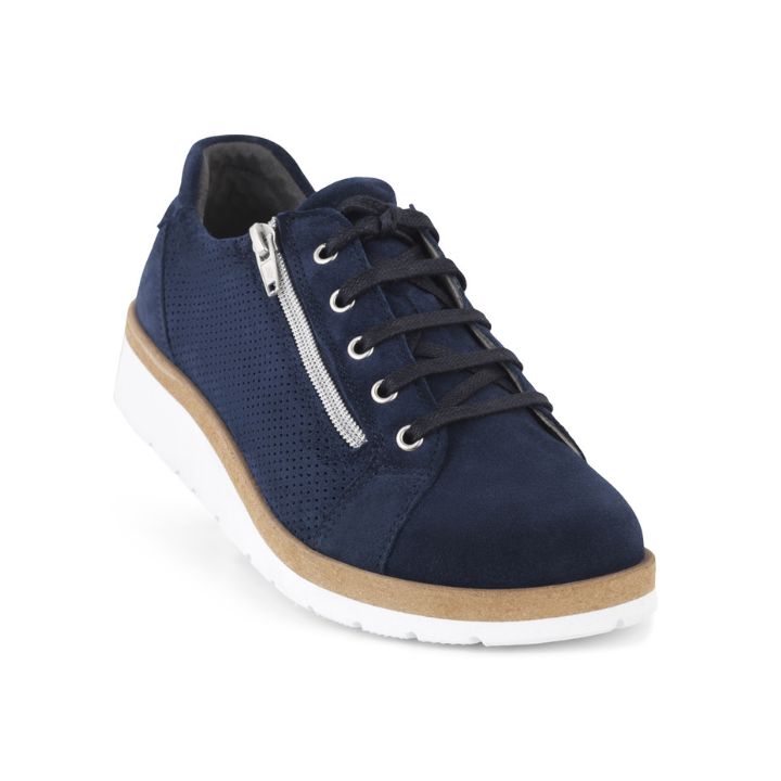 New Feet Shoe Zipper & Lace Blue Women - Bild 2