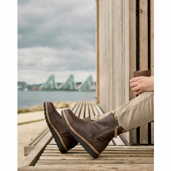 New Feet Boot 2 Zippers Brown Women - Bild 5