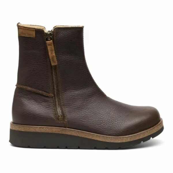 New Feet Boot 2 Zippers Brown Women