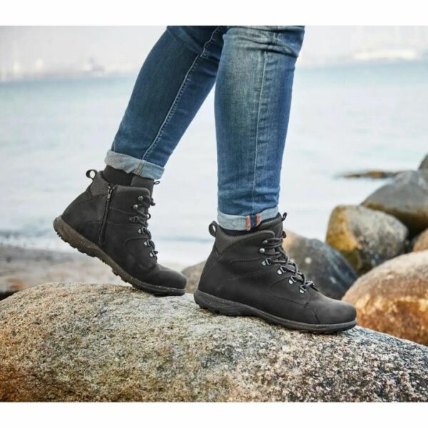 New Feet Boot Nubuck Lace & Zipper Black Men - Bild 5