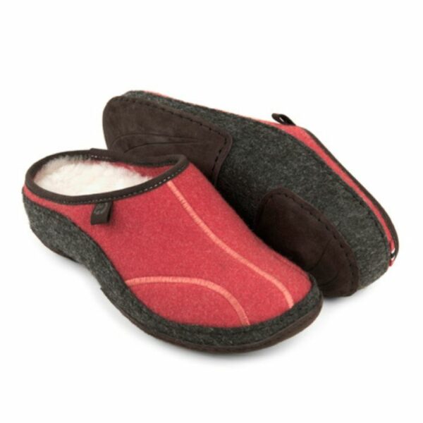 Klaveness Toffel Ull Röd Dam