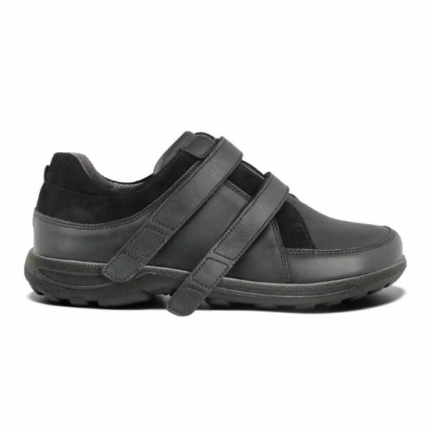 New Feet Velcro Leather/Stretch Black Women