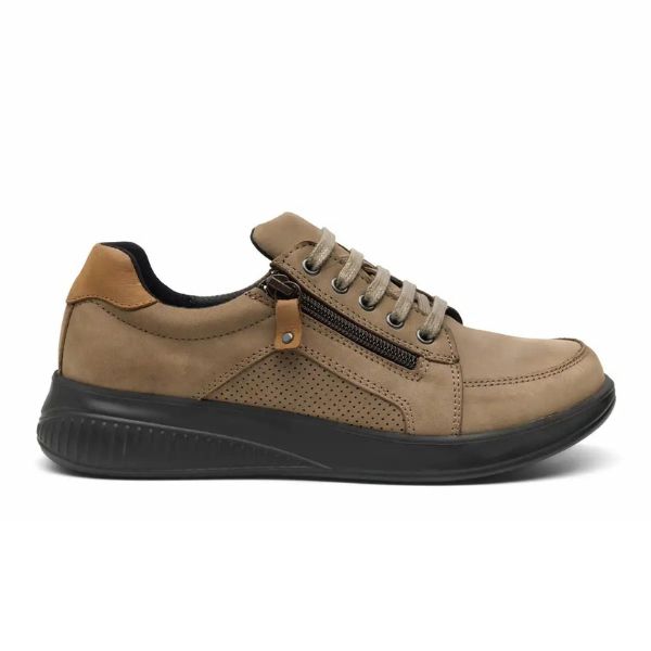 New Feet Nubuck With Lace & Zipper Sand Women