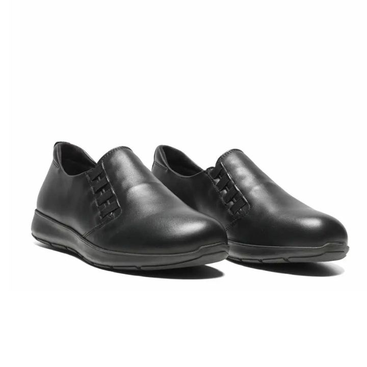 New Feet Loafer Elastic Plain Leather Black Women - Bild 2