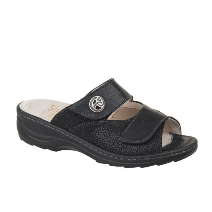 Fidelio Hallux Hedi H Slipper Schwarz Chevstr. Women