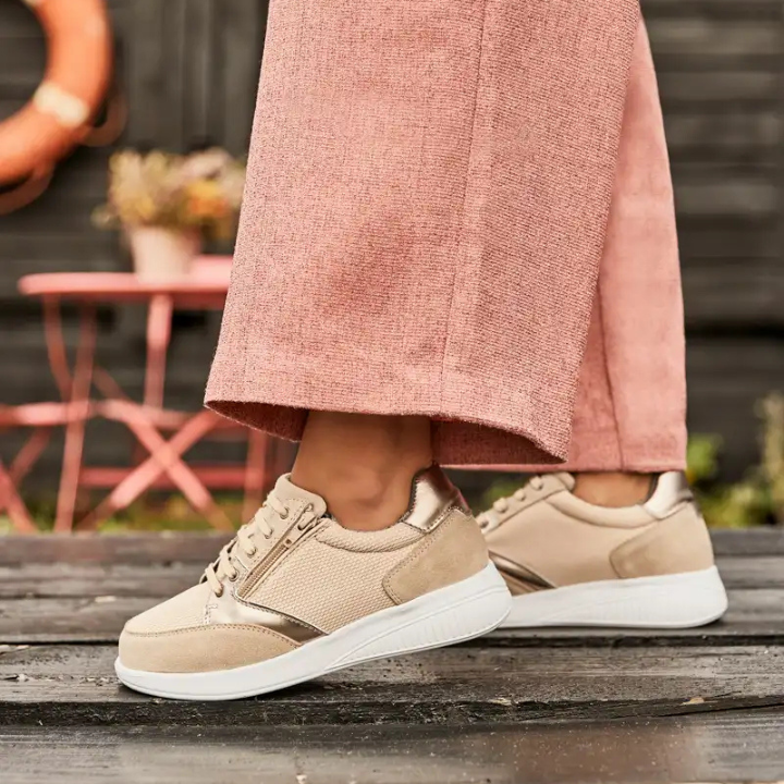 New Feet Lace & Zipper Sand Women - Bild 4