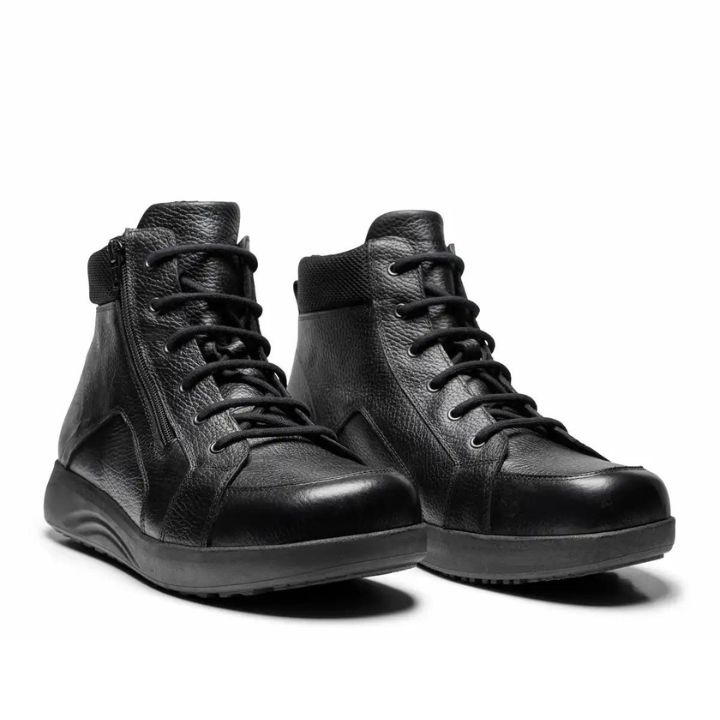 New Feet Boot With Lace And Zipper Black Men - Bild 2