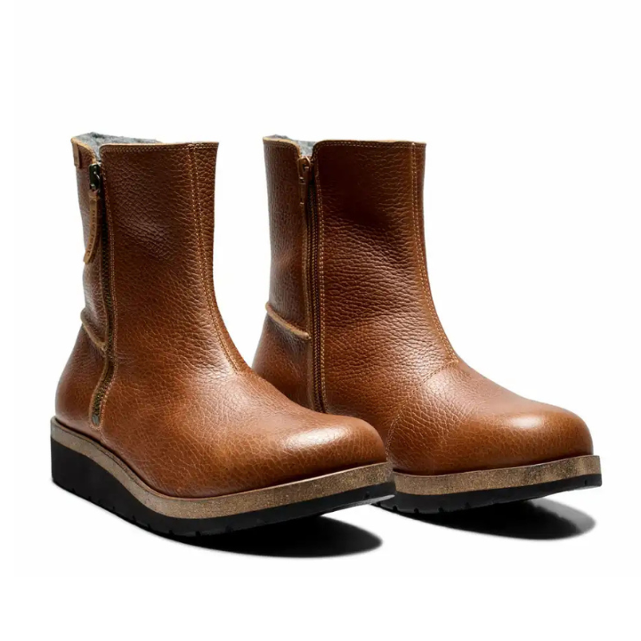 New Feet Boot 2 Zippers Chestnut Women