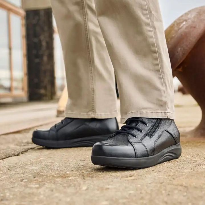 New Feet Boot With Lace And Zipper Black Men - Bild 5