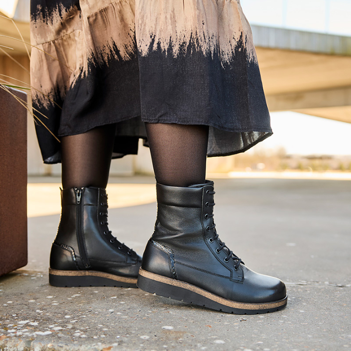 New Feet Boot Lace & Zipper Black Women - Bild 6